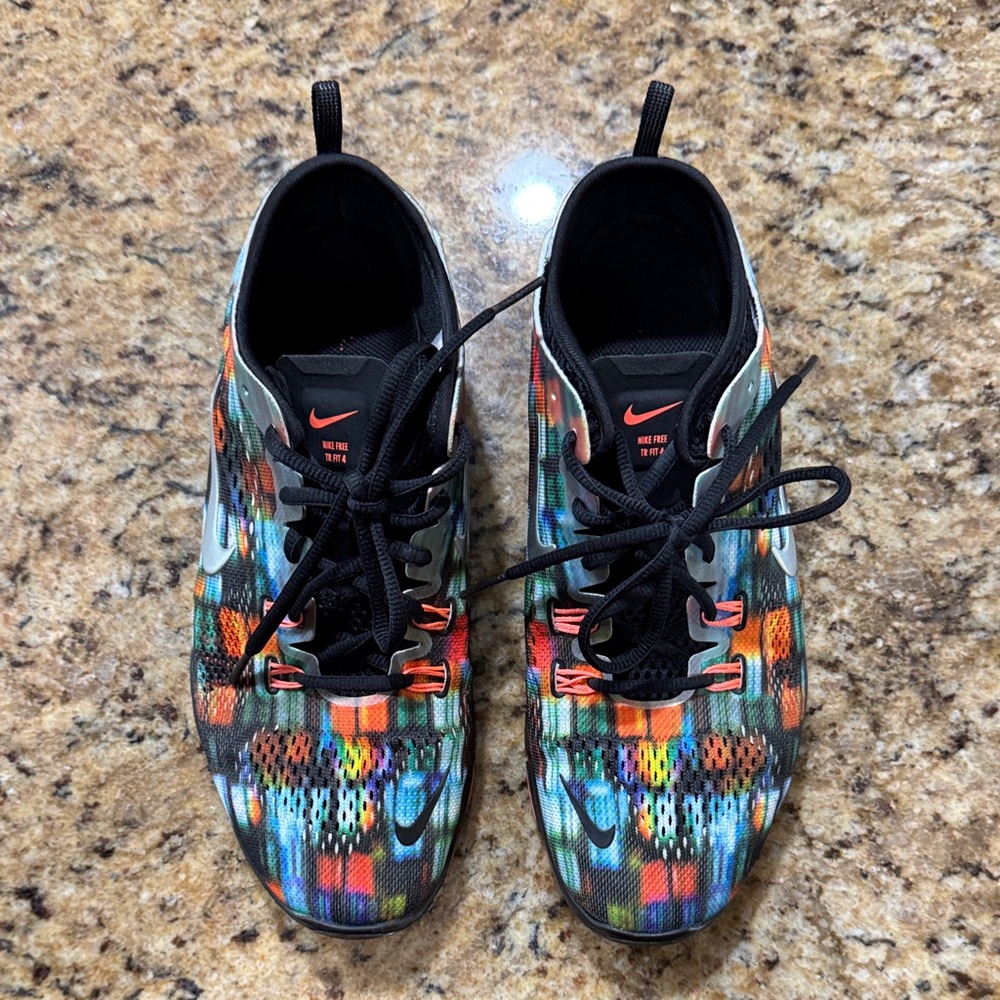 Nike Multicolor Patterned Sneakers with Black Accents